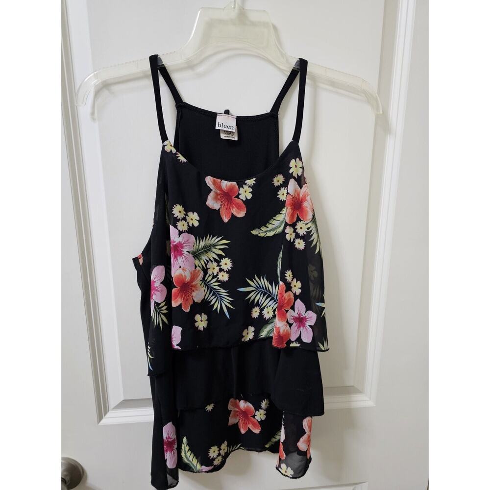 Floral Blu:m Sleeveless Blouse Women's Medium